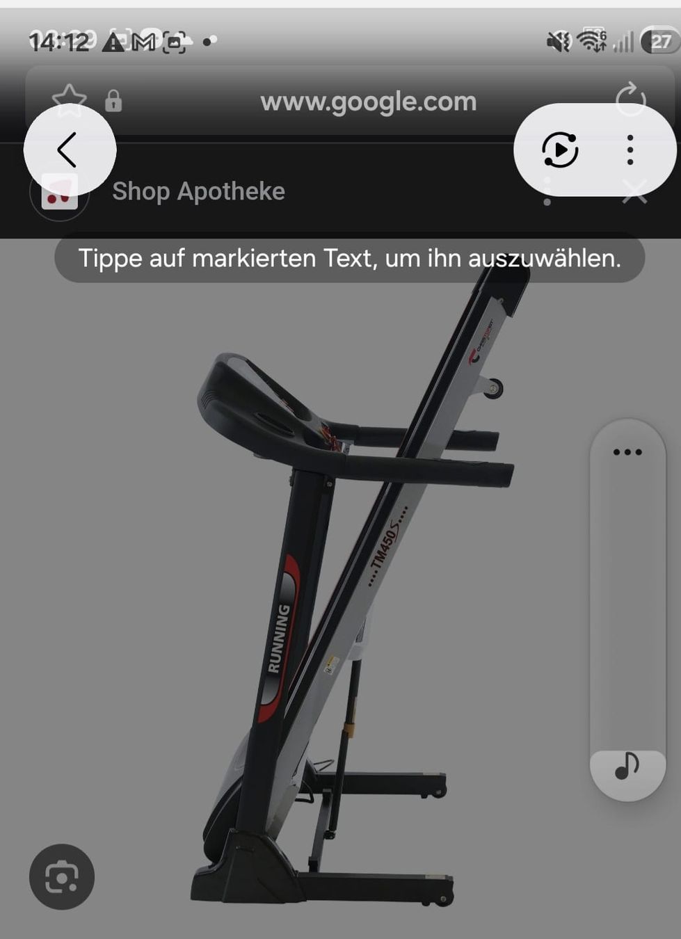 Vélos d'appartement: Laufband TM 450 S – D'occasion à Stein AG par MARILiii89 1
