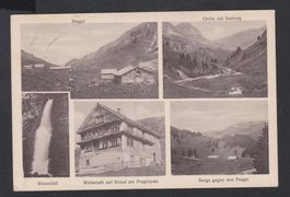 Pragel Pragelpass   :   alte 5-Bild Ansichtskarte von 1928