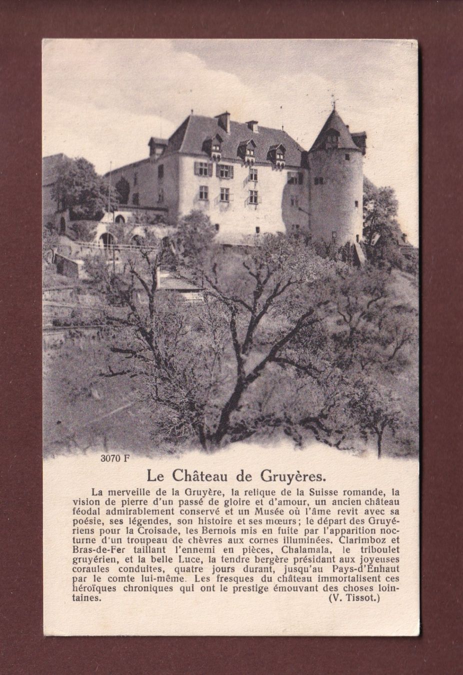 Cartoline postali: Le Château de GRUYERES - 1928 – Usato da Pully venduto da nicecards