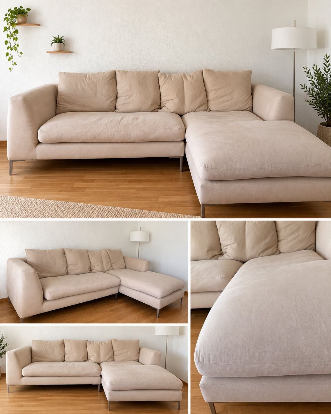 Divani: Beiges Ecksofa + Récamiere / L-Sofa / Wohnlandschaft ab 1.- – Usato da Staufen venduto da jei_7bfb