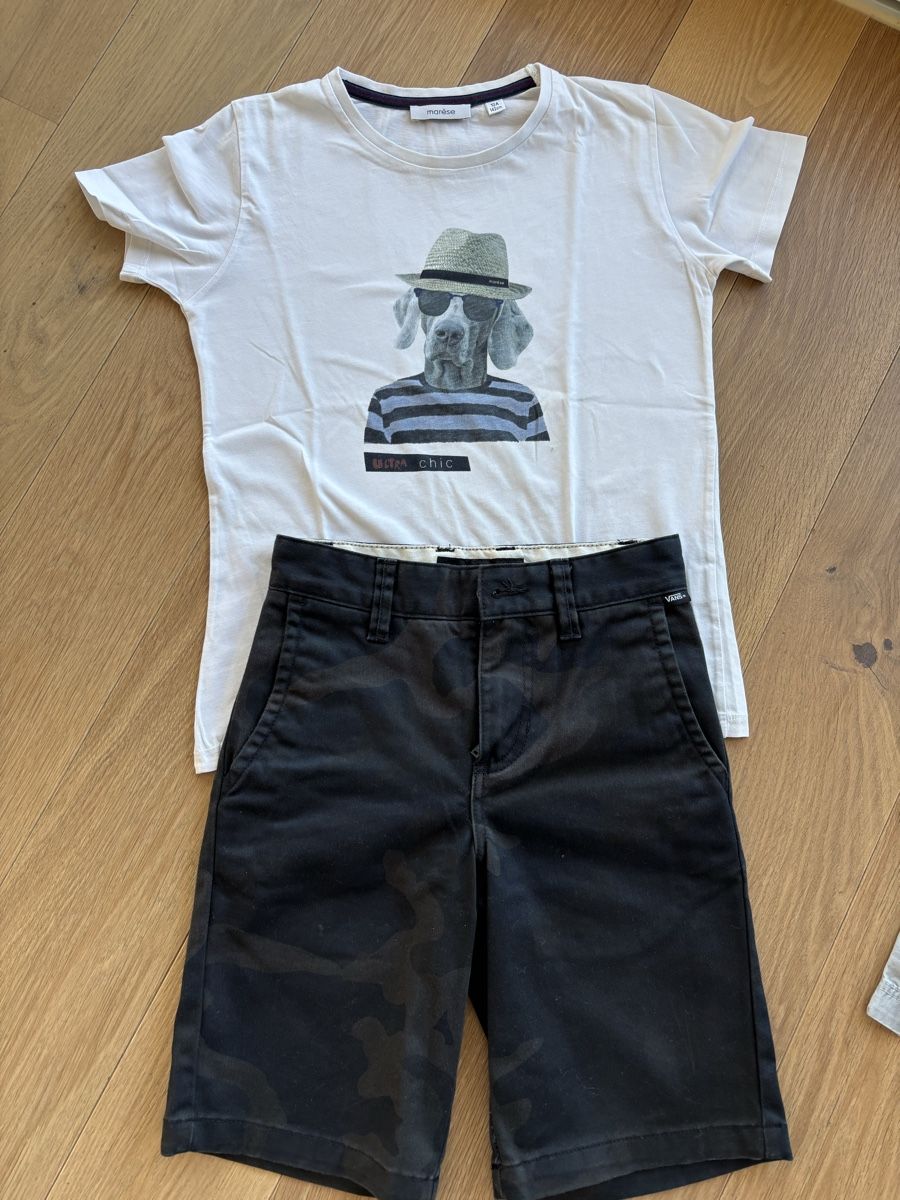 Vans Pantaloni: T-shirt garçon Marèse + short Vans 140cm – Usato da Horgen venduto da kantozor