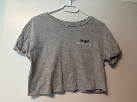 Mädchen T-Shirt grau, Grösse XS/S