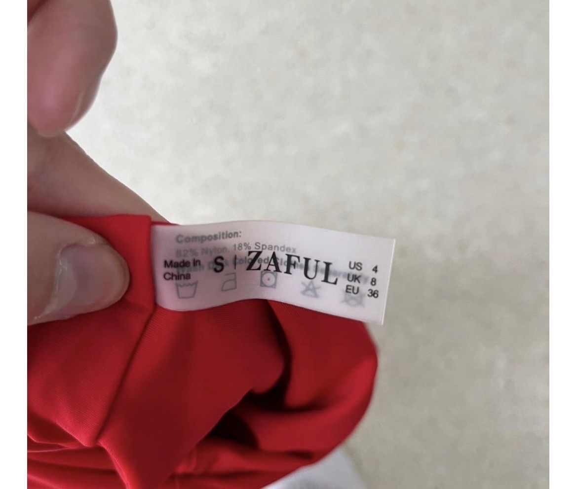 Zaful Costumi da bagno & Bikini: Roter Badeanzug Damen Gr. S/36 – Nuovo (secondo la descrizione) da Vaduz venduto da bestbest 3