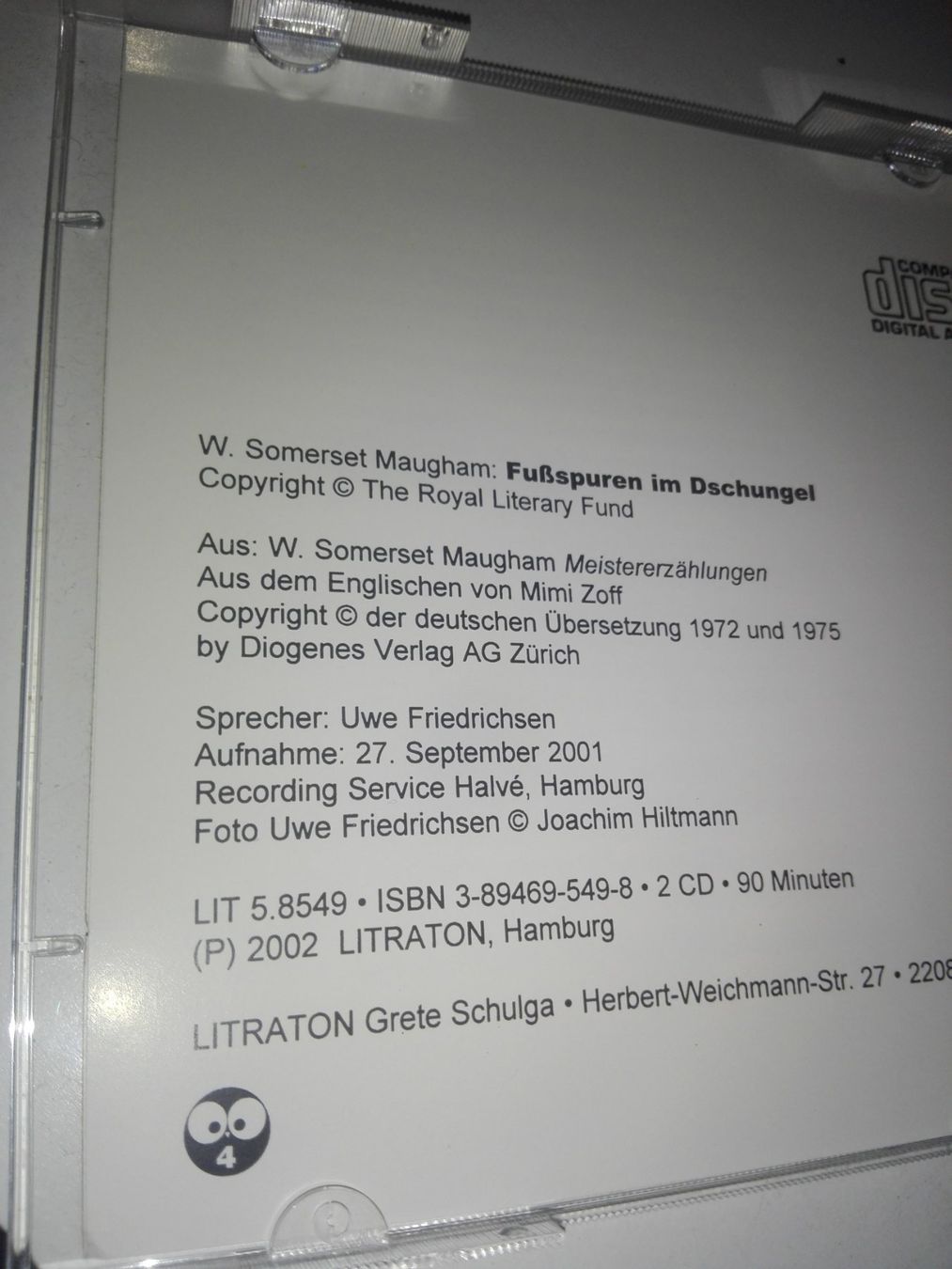 Audiolibri: Uwe Friedrichsen - Maugham; Souren im Dschungel    (2-CD's) – Usato da St.Gallen venduto da elk2022 4
