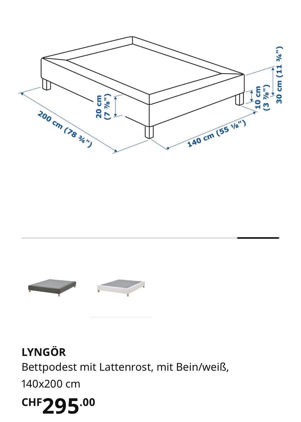 Ikea Letti: Ikea Bett inkl. Latten – Usato da Aarau venduto da alinemaurer 6