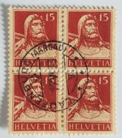 MA30) 173, Tell im 4-Block Zentrumstempel LAUFENBURG Kt. 50