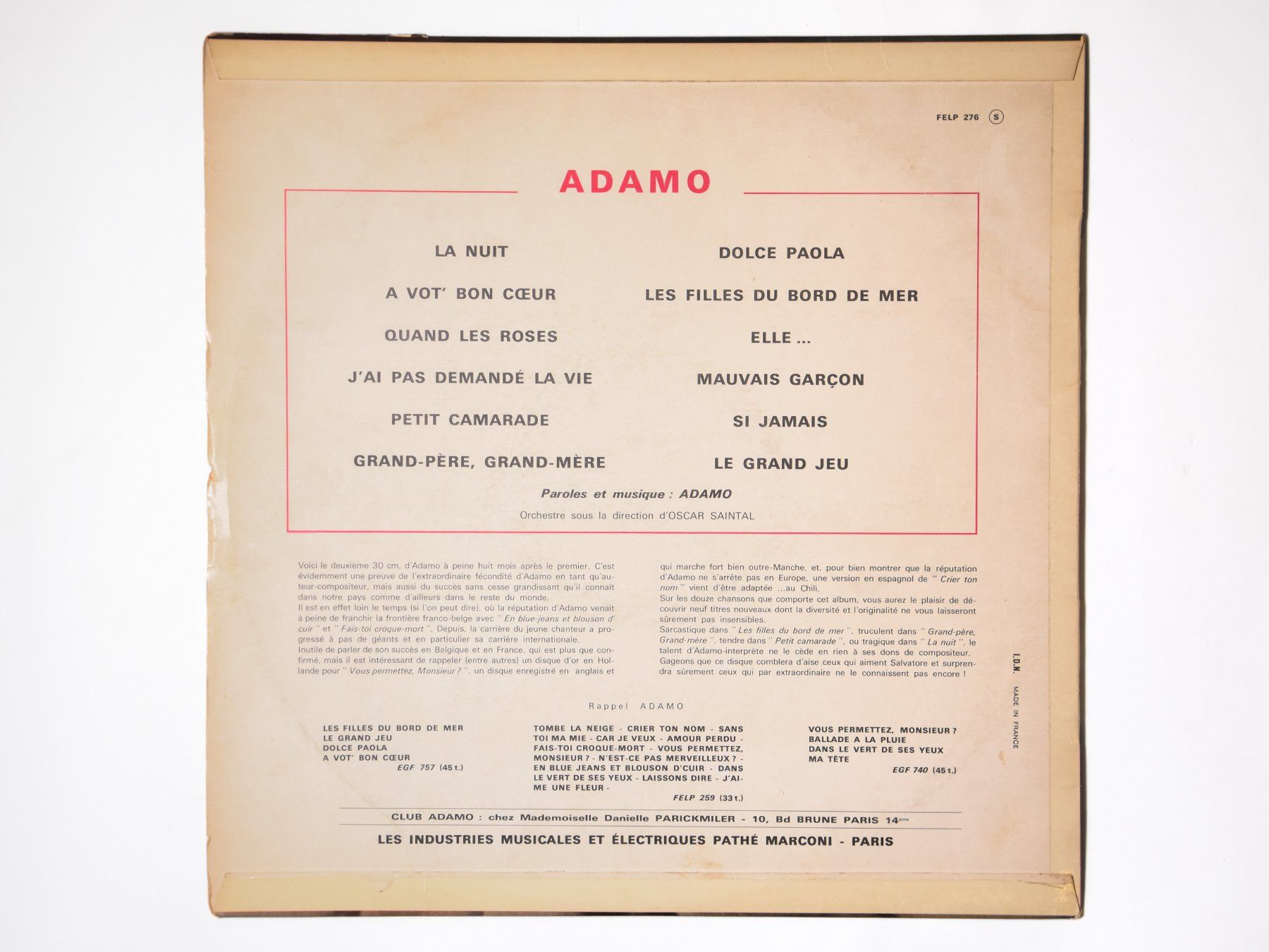 Schallplatten: Adamo - Volume 2 – Gebraucht aus Belmont-sur-Yverdon von ag97 1