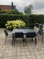 Gartentisch mit 6 Stühlen dunkelblau 