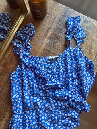 Madewell Ruffled Wrap Maxi Kleid - Gr. 36