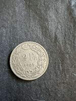 2 Franken 1921 Schweiz Münze guter Zustand