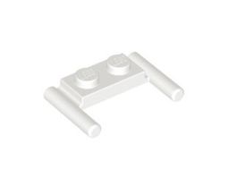 LEGO - 25x White Plate 1x2 with Bar Handles - 3839b - NEW