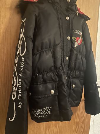 Ed Hardy Winter Jacke, schwarz, Grösse S