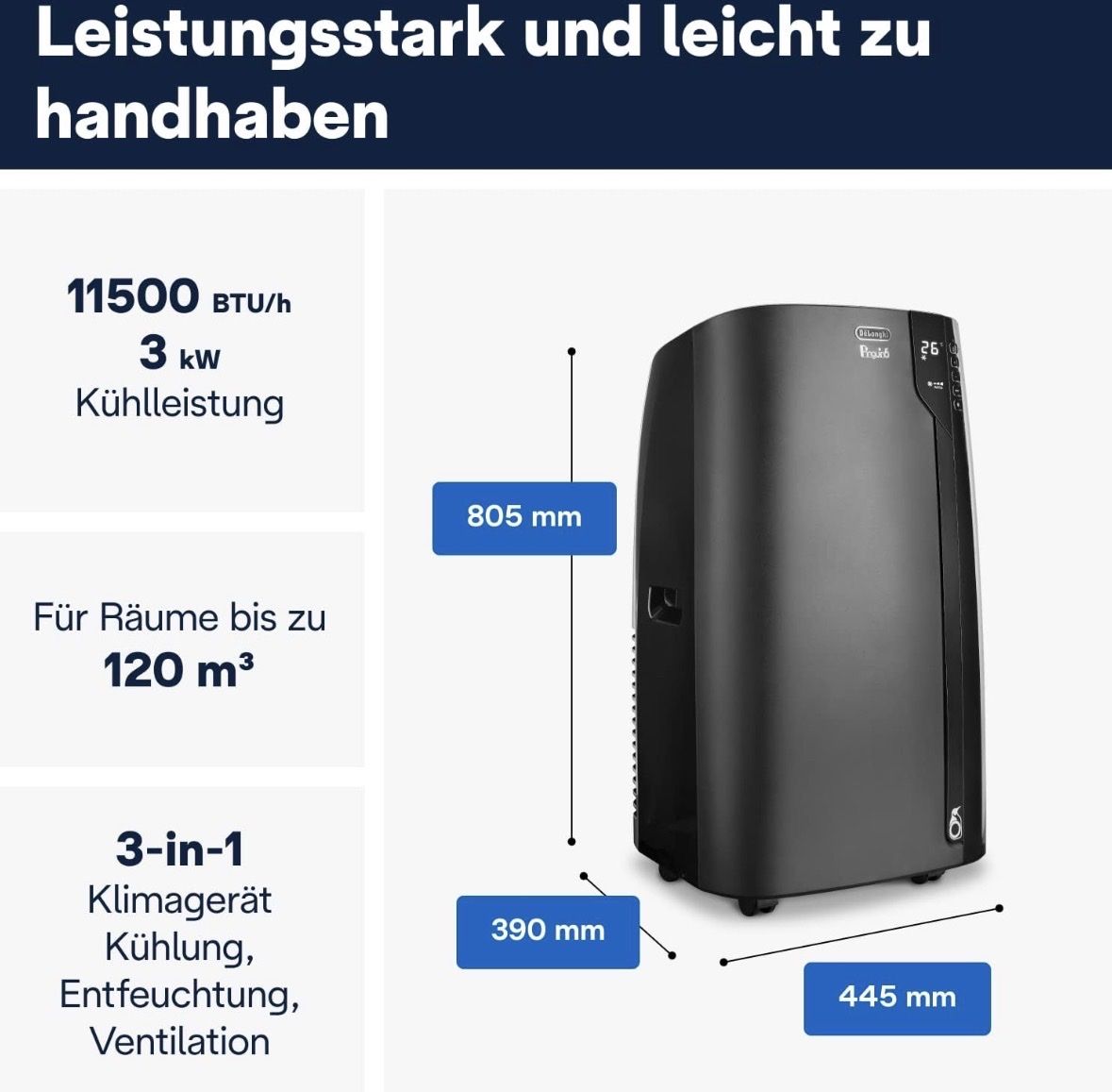 De'Longhi Klimageräte: De Longhi Klimagerät PAC EX120 Silent – Neu (gemäss Beschreibung) aus Wabern von piah91 1