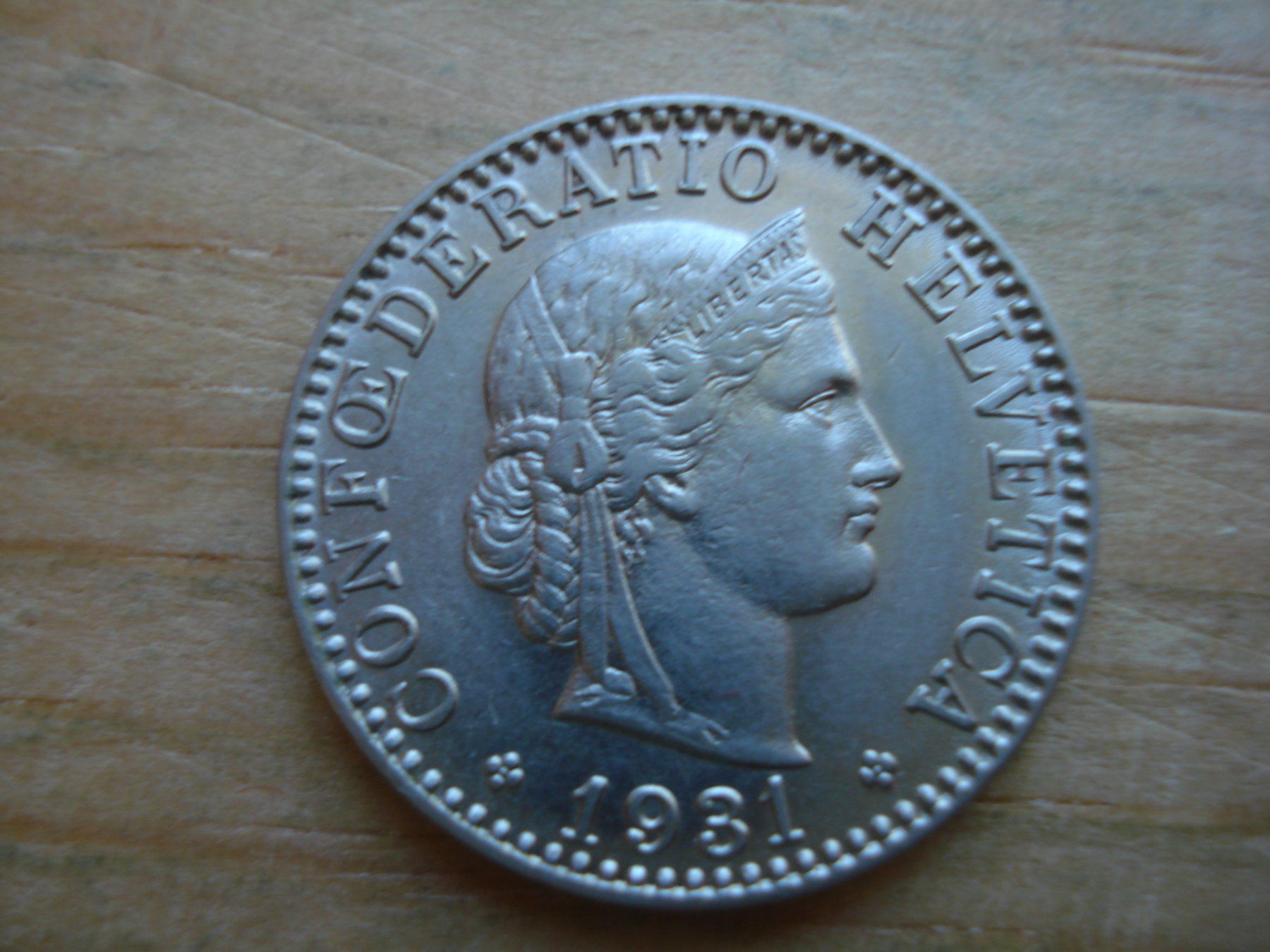 Tutti le monete: (S1) 20 Rappen 1931 – Usato da Erlach venduto da Net-Coins