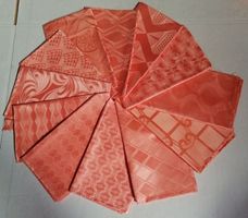 Damast Stoff Baumwolle, 12 Stück je ca. 80x50cm