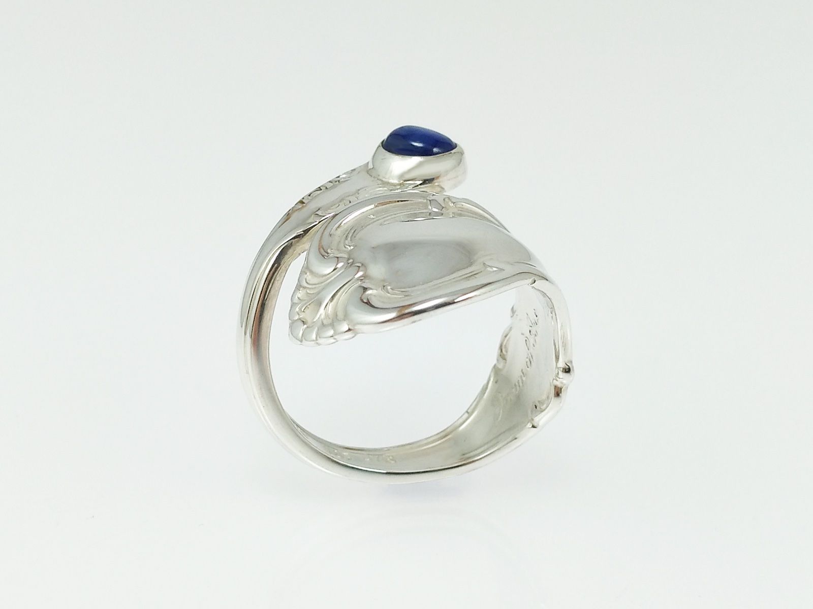 Ringe: Offener Silberring im Jugendstil mit blauem Sternsaphir – Neu und originalverpackt aus Meilen von Byrd-bijoux 4
