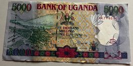 Uganda 5000 Shillings 1993