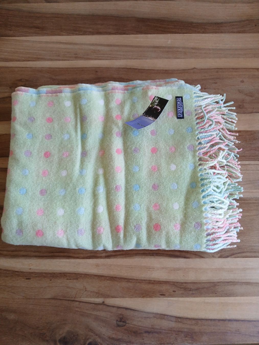 Lana: Foxford Lambswool Blanket Pastel Dots Check Reversible New – Nuovo e nell'imballaggio originale da Dübendorf venduto da LoRi-2026 1