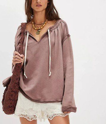 Free People Picnic Sweatshirt Dusted Cocoa, mauve XS
