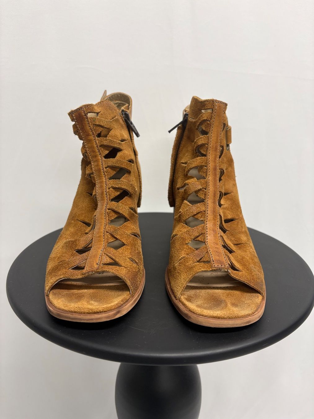 Scarpe da donna: Dkode Braune Wildleder Stiefeletten mit Absatz Gr. 36 Boho – Usato da Regensdorf venduto da secondchancefashion 2