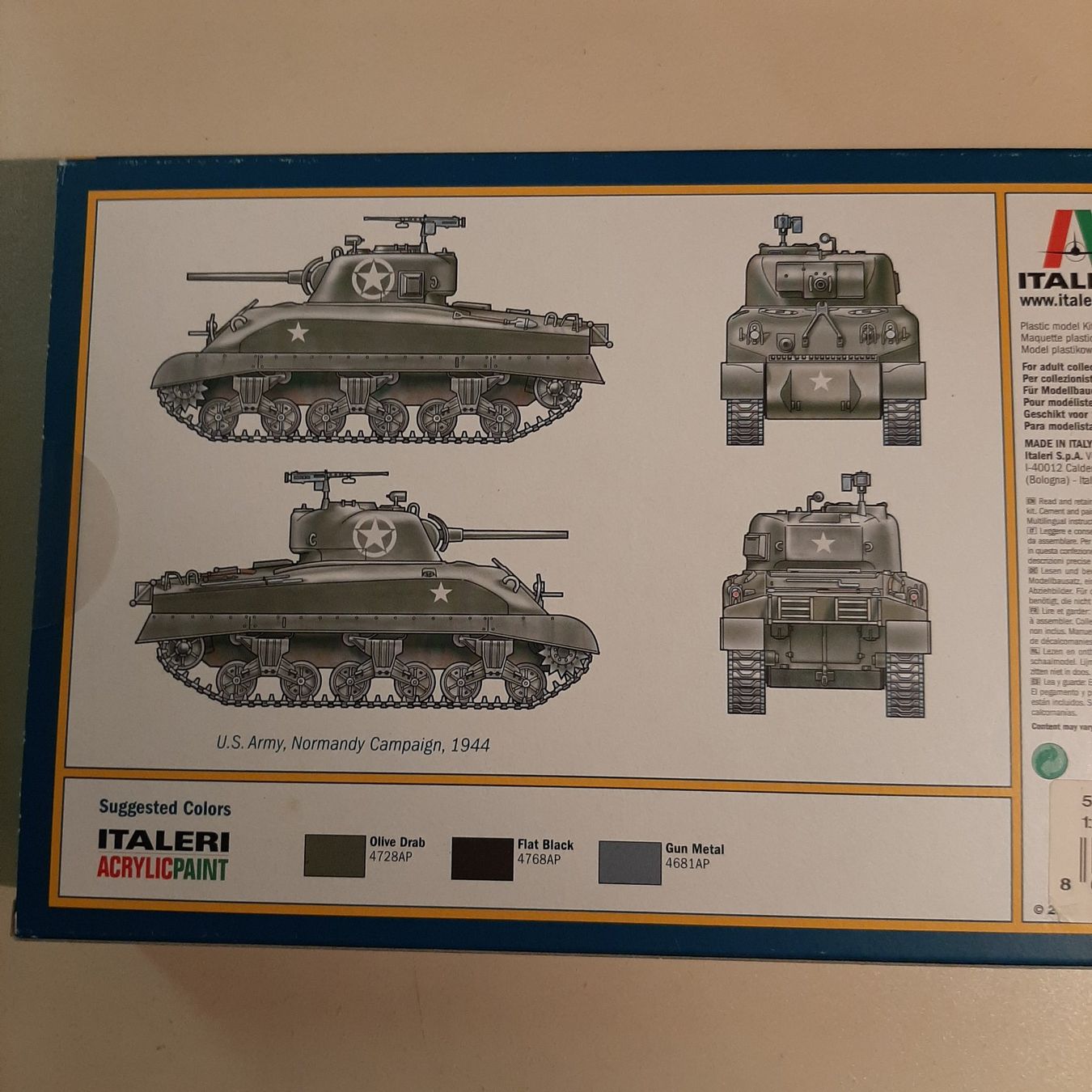 Italeri Kits de montage: 570 ... M4A1 Sherman ... Italeri 7003 – Neuf (Voir description) à Bonstetten par Benibanny59 1