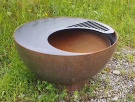 Feuerschale - Grillkugel mit Grillplatte 80 cm