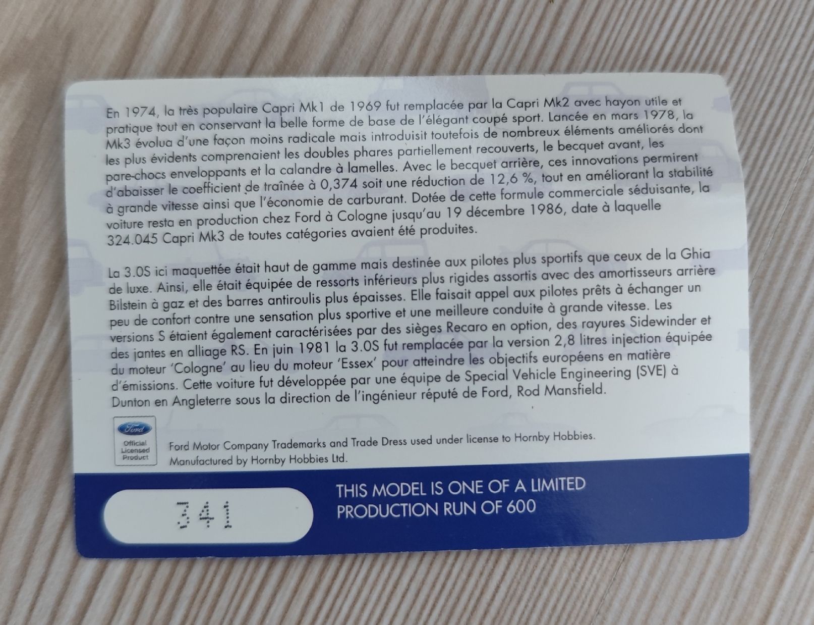 Corgi Toys Modellini d'auto: Ford capri édition limitée – Nuovo e nell'imballaggio originale da Arbaz venduto da diabolo28 2