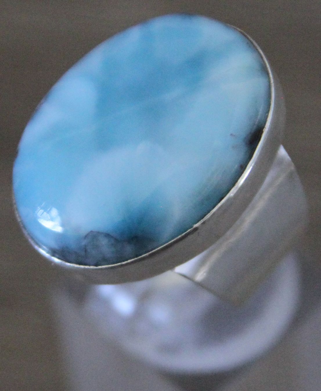Anelli: NEU: Larimar Ring Schmuck Grösse 55 – Nuovo (secondo la descrizione) da Matten b. Interl venduto da EdelsteineInterlaken 1
