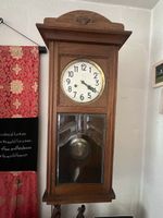 Antike Junghans Pendeluhr Wanduhr mechanisch mit Schlüssel