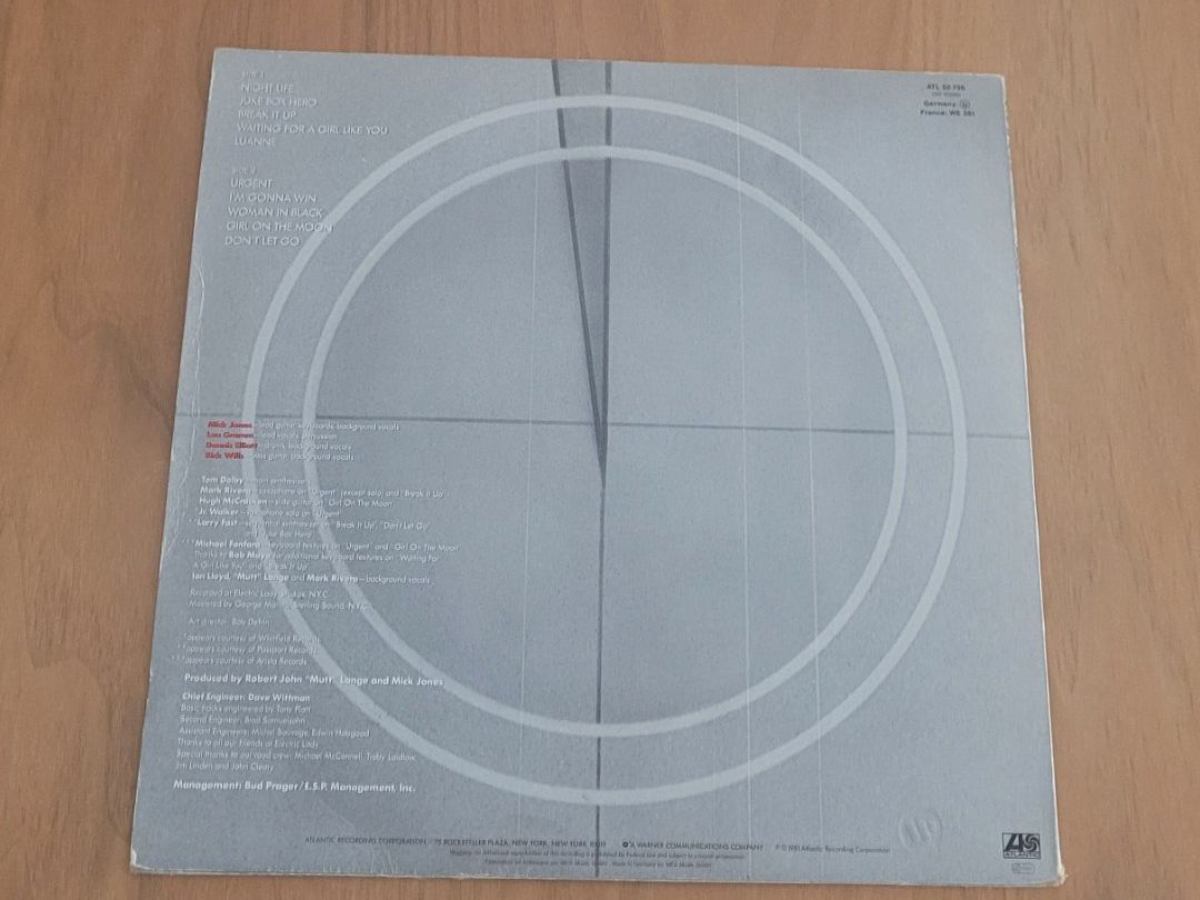 Schallplatten: LP  Foreigner – Gebraucht aus Martigny von MZ-67 1