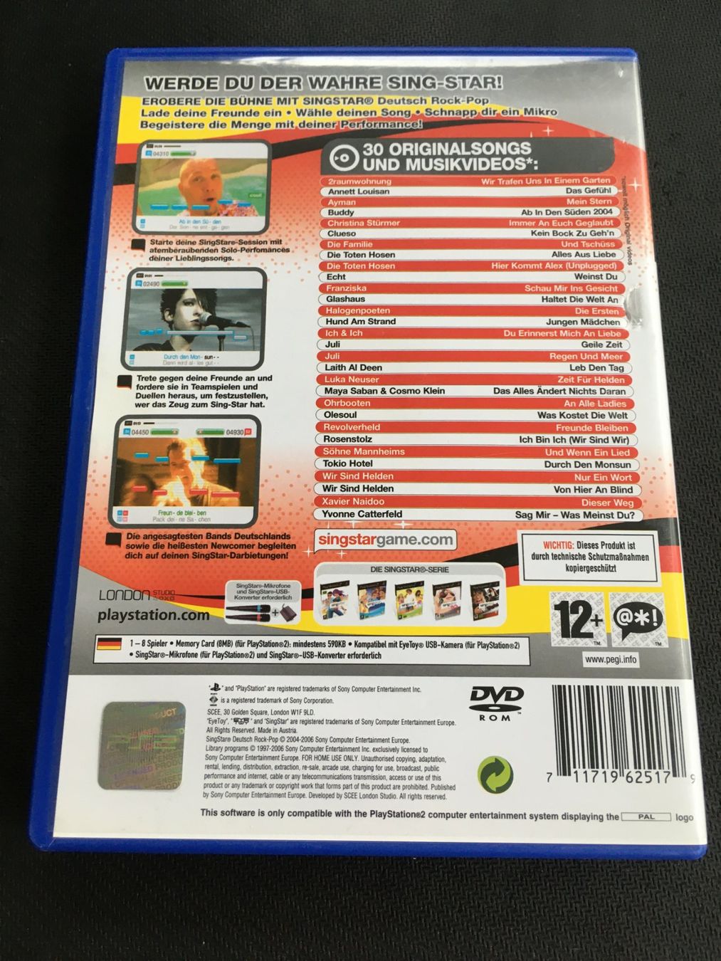 Sony Giochi: Singstar Deutsch Rock-Pop - PS2 Playstation 2 – Usato da St.Gallen venduto da sjosjo 1