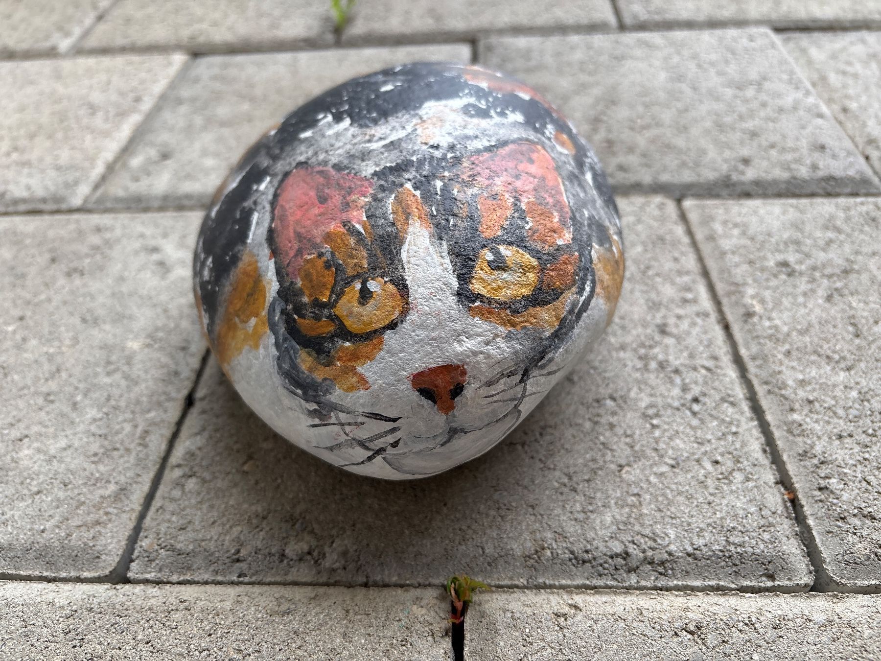 Tutte le decorazioni: Einzigartiger Glücks-Stein, bemalte Katze, Deko-Objekt – Usato da Bülach venduto da Jackybabue