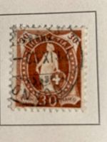 Schweiz 1898 stehende Helvetia 30 Rp. Vollstempel Lugano