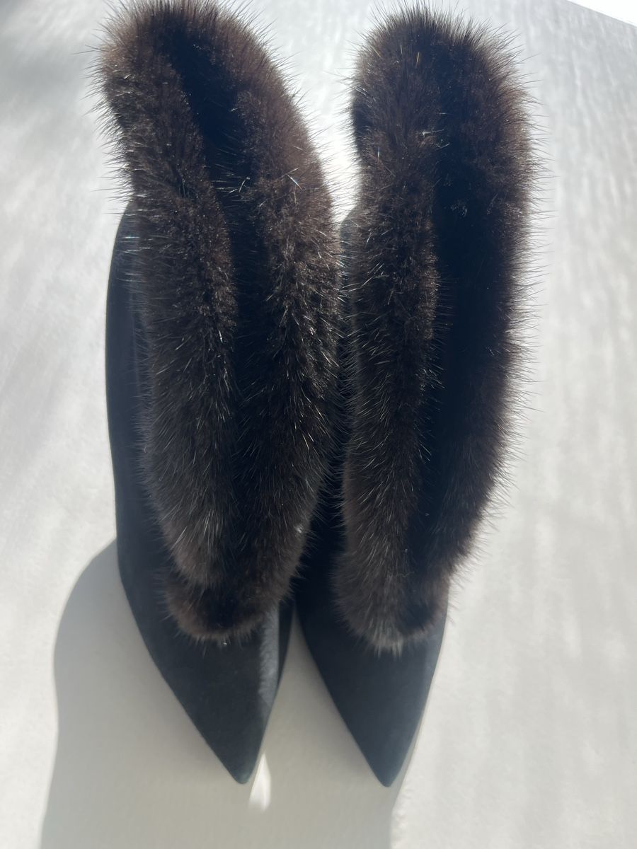 Scarpe da donna: Stiefeletten mit mit Nerzfell – Nuovo (secondo la descrizione) da Wattwil venduto da ann_m6sn 1