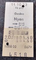 Billette Schweiz Genève Nyon 2. Kl. 4518