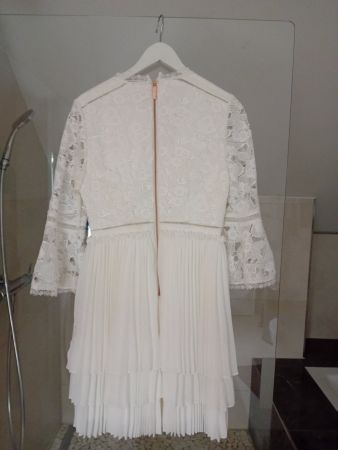 Boho, kurzes Brautkleid Gr. 38, knielang