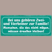 🔥 ZWEI- UND VIERBEINER Blechschild 🎀 27x10cm OVP 🔥
