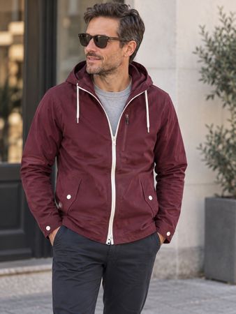 Pier One bordeaux Jacke mit Kapuze Grösse M