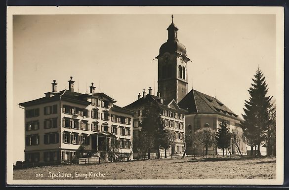 Cartoline postali: AK Speicher, Evangelische Kirche, 1933 – Usato da Berlin venduto da bartko-reher