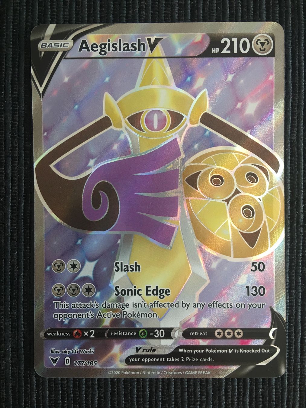 Pokémon Sammelbilder & Trading cards: Pokemon Aegislash V Fullart Vivid Voltage – Neu (gemäss Beschreibung) aus Wabern von Collectfun