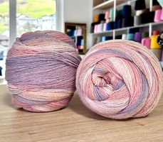 Strickwolle Farbverlauf 2 Knäuel 400g Rosa