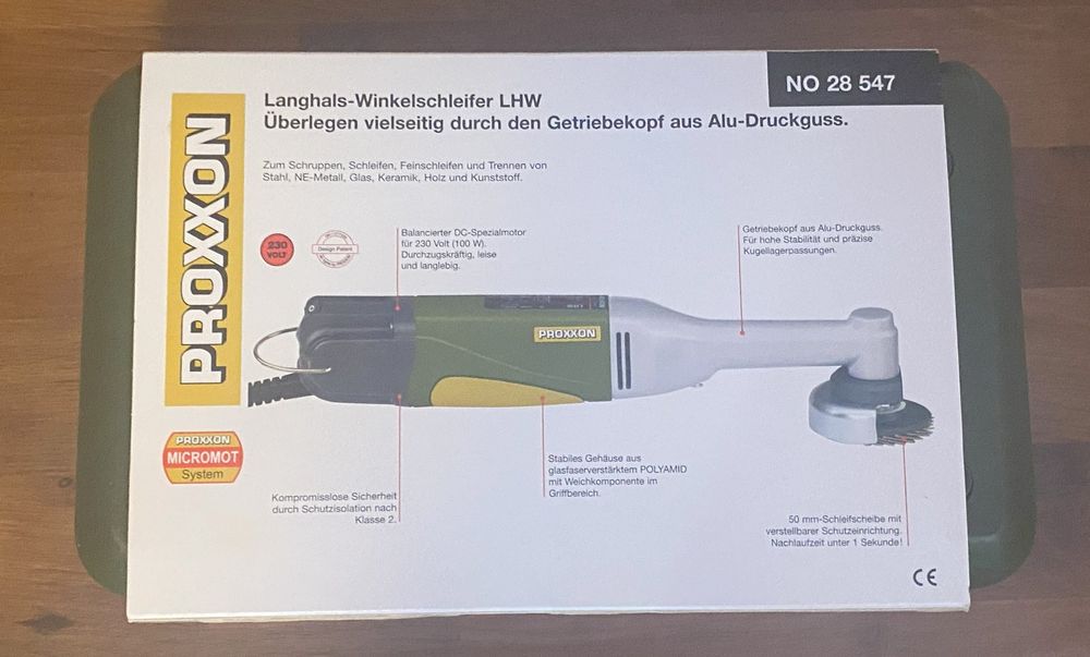 Proxxon Langhals- Winkelschleifer LHW mit Werkzeug-Box 28547 (Gebraucht ...