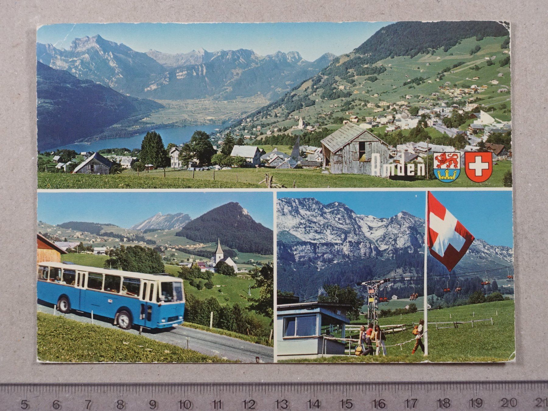Cartoline postali: Amden, 1975 – Usato da Lenzburg venduto da fh1