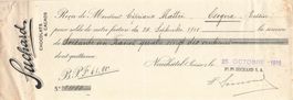 Suchard chocolats & cacaos Neuchatel Kambiale cheques