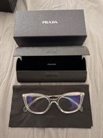 Prada Blaulichtfilter Brille Transparent/Gold inkl. Etui & B