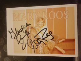 Mary Roos - signierte Autogrammkarte