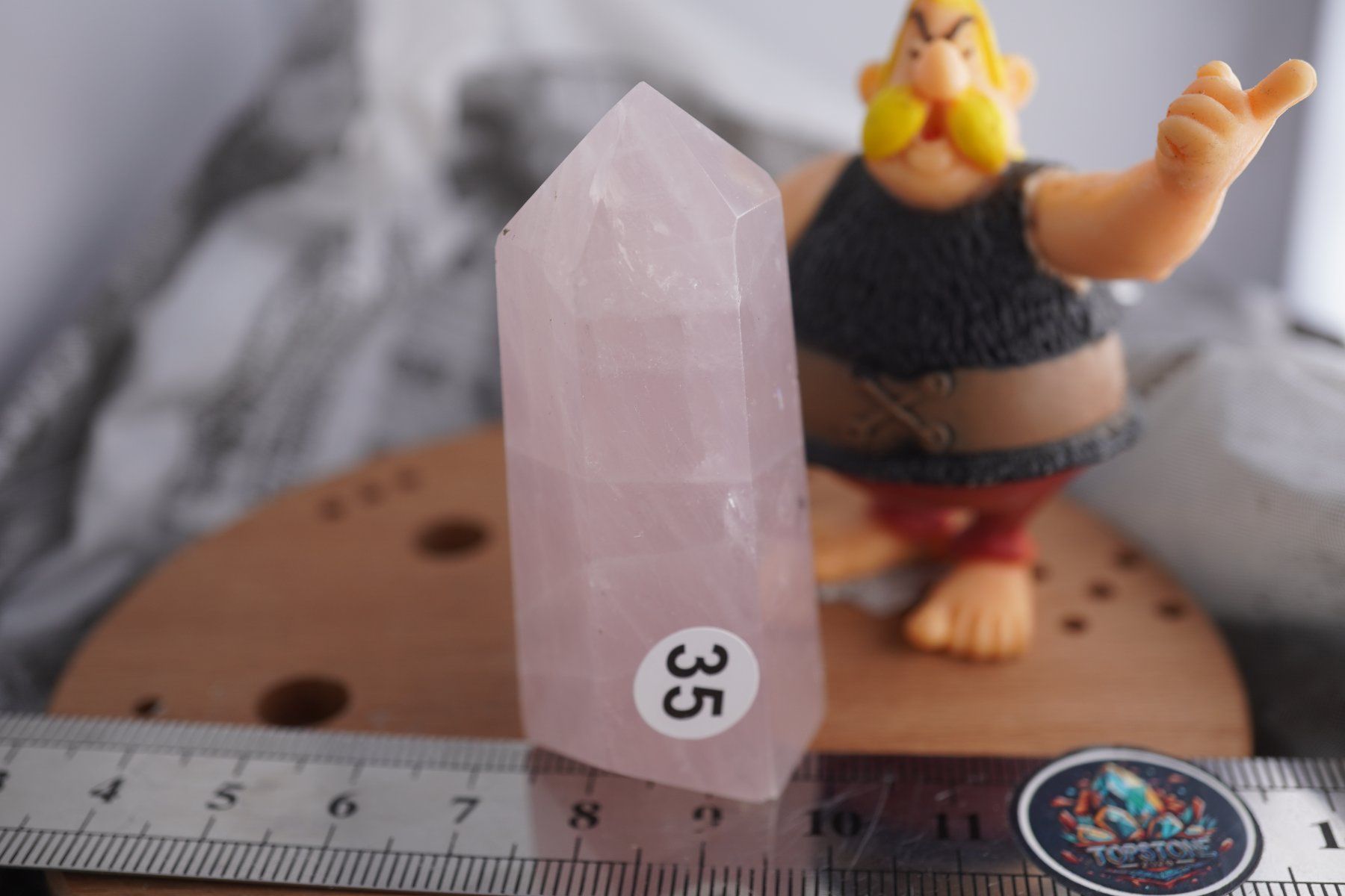 Minerali & Pietre curative: Rosenquarz   Spitze        Spitze 60mm x 23mm – Nuovo e nell'imballaggio originale da Eschenbach SG venduto da topstone