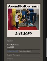 Annenmaykantereit Stehplatzticket 26.9.