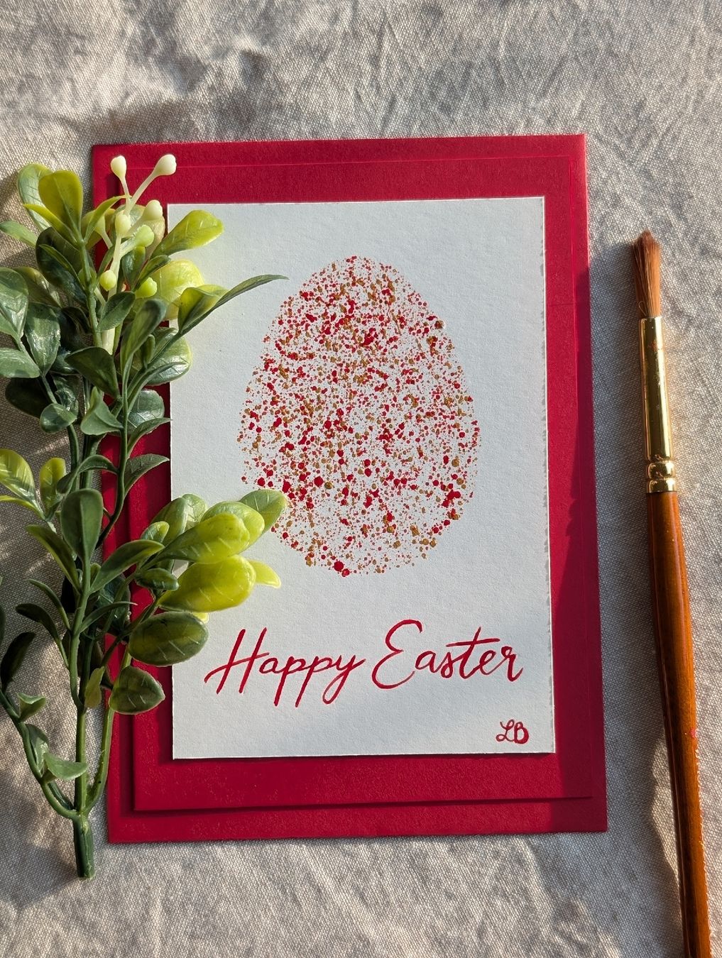 Karten: Handmade Easter Card - Easter Egg design, unique gift! – Neu und originalverpackt aus Winterthur von LaVieColor