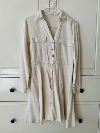 SINSAY Linen Cream Dress